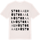 Vintage White t-shirt med Stora Almö ordlek t-shirt