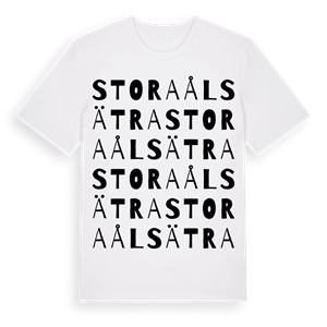 Stora Ålsätra ordlek t-shirt – ekologisk bomull t-shirt från Pinshirt