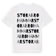 White t-shirt med Stora Brohammar ordlek t-shirt