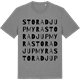 Mid Heather Gray t-shirt med Stora Djupmyra ordlek t-shirt