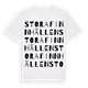 White t-shirt med Stora Finnhällen ordlek t-shirt