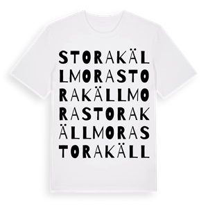 Stora Källmora ordlek t-shirt – ekologisk bomull t-shirt från Pinshirt