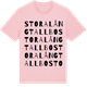 Pink Cotton t-shirt med Stora Långtallbo ordlek t-shirt