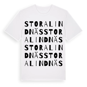 Stora Lindnäs ordlek t-shirt – ekologisk bomull t-shirt från Pinshirt