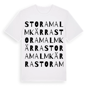Stora Malmkärra ordlek t-shirt – ekologisk bomull t-shirt från Pinshirt