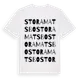 White t-shirt med Stora Matsbo ordlek t-shirt