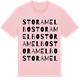 Pink Cotton t-shirt med Stora Melbo ordlek t-shirt