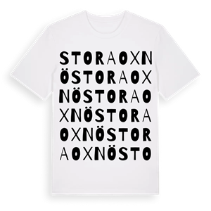 Stora Oxnö ordlek t-shirt – ekologisk bomull t-shirt från Pinshirt