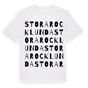 Stora Rocklunda ordlek t-shirt – ekologisk bomull t-shirt från Pinshirt