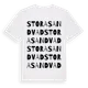 White t-shirt med Stora Sandvad ordlek t-shirt