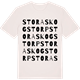 Vintage White t-shirt med Stora Skogstorp ordlek t-shirt