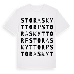 Stora Skyttorp ordlek t-shirt – ekologisk bomull t-shirt från Pinshirt