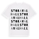 White t-shirt med Stora Valhall ordlek t-shirt