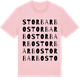 Pink Cotton t-shirt med Storbarbo ordlek t-shirt