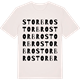 Vintage White t-shirt med Storbro ordlek t-shirt