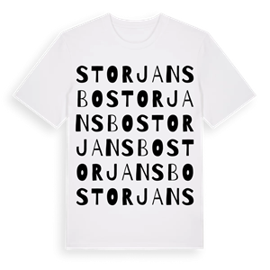 Storjansbo ordlek t-shirt – ekologisk bomull t-shirt från Pinshirt