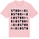 Pink Cotton t-shirt med Stormarbo ordlek t-shirt