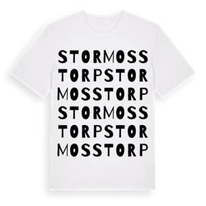 Stormosstorp ordlek t-shirt – ekologisk bomull t-shirt från Pinshirt
