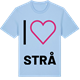 Blue Soul t-shirt med Jag älskar Strå t-shirt stort tryck