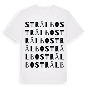 Strålbo ordlek t-shirt – ekologisk bomull t-shirt från Pinshirt
