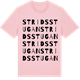 Pink Cotton t-shirt med Stridsstugan ordlek t-shirt