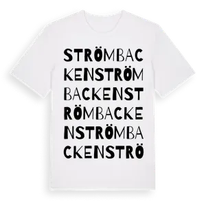 Strömbacken ordlek t-shirt – ekologisk bomull t-shirt från Pinshirt