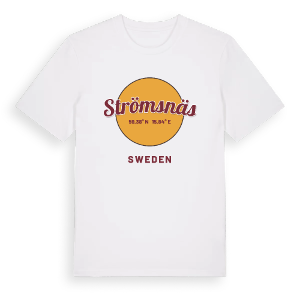 Strömsnäs cirkel t-shirt – ekologisk bomull t-shirt från Pinshirt