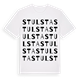 White t-shirt med Stulsta ordlek t-shirt