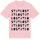 Pink Cotton t-shirt med Stutbo ordlek t-shirt