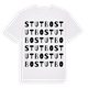 White t-shirt med Stutbo ordlek t-shirt