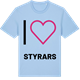 Blue Soul t-shirt med Jag älskar Styrars t-shirt stort tryck