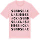 Pink Cotton t-shirt med Sundsbacka ordlek t-shirt