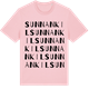 Pink Cotton t-shirt med Sunnankil ordlek t-shirt