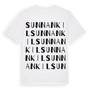Sunnankil ordlek t-shirt – ekologisk bomull t-shirt från Pinshirt