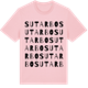 Pink Cotton t-shirt med Sutarbo ordlek t-shirt