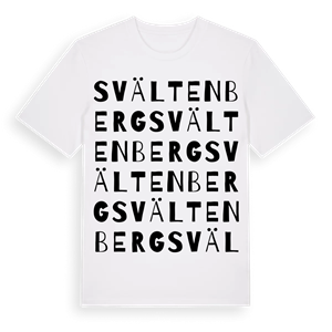 Svältenberg ordlek t-shirt – ekologisk bomull t-shirt från Pinshirt