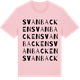 Pink Cotton t-shirt med Svanbacken ordlek t-shirt