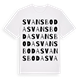 White t-shirt med Svansboda ordlek t-shirt