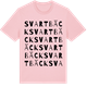 Pink Cotton t-shirt med Svartbäck ordlek t-shirt