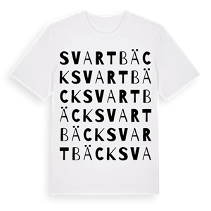 Svartbäck ordlek t-shirt – ekologisk bomull t-shirt från Pinshirt