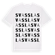White t-shirt med Svassla ordlek t-shirt