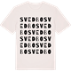 Vintage White t-shirt med Svedbo ordlek t-shirt