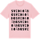 Pink Cotton t-shirt med Svedboäng ordlek t-shirt