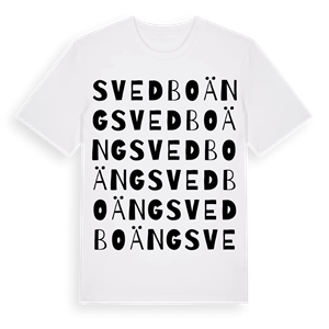 Svedboäng ordlek t-shirt – ekologisk bomull t-shirt från Pinshirt