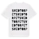 White t-shirt med Svedtorpet ordlek t-shirt