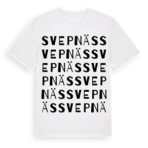 Svepnäs ordlek t-shirt – ekologisk bomull t-shirt från Pinshirt