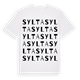 White t-shirt med Sylta ordlek t-shirt