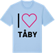 Blue Soul t-shirt med Jag älskar Tåby t-shirt stort tryck