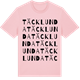 Pink Cotton t-shirt med Täcklunda ordlek t-shirt