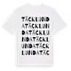White t-shirt med Täcklunda ordlek t-shirt